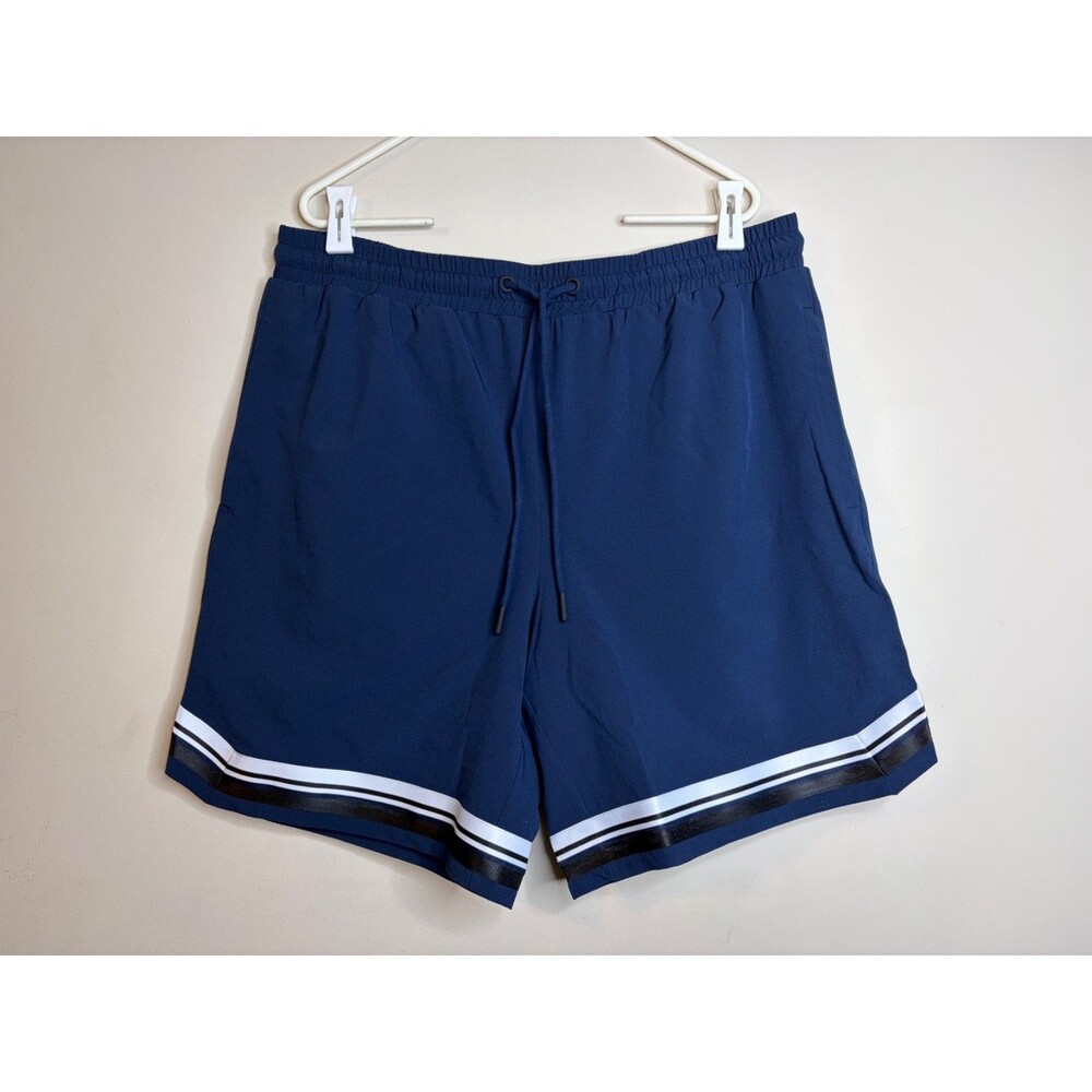 01.ALGO Performance Men's Durable Water Repellent Lined Blue Shorts Size L
